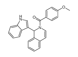 [1-(1H-indol-3-yl)-1H-isoquinolin-2-yl]-(4-methoxyphenyl)methanone结构式