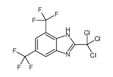 2-(trichloromethyl)-4,6-bis(trifluoromethyl)-1H-benzimidazole Structure