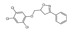 3-phenyl-5-[(2,4,5-trichlorophenoxy)methyl]-4,5-dihydro-1,2-oxazole结构式