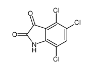 4,5,7-trichloro-1H-indole-2,3-dione结构式