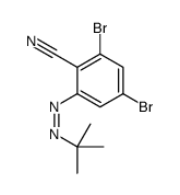 2,4-dibromo-6-(tert-butyldiazenyl)benzonitrile Structure