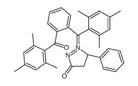 (E)-2-(mesityl(2-(2,4,6-trimethylbenzoyl)phenyl)methylene)-5-oxo-3-phenylpyrazolidin-2-ium-1-ide结构式