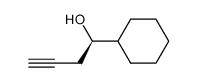 (R)-1-cyclohexyl-but-3-yn-1-ol结构式