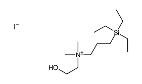 1-Propanaminium, N-(2-hydroxyethyl)-N,N-dimethyl-3-(triethylsilyl)-, i odide structure