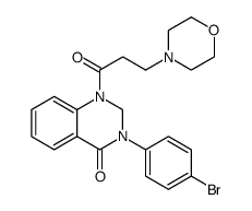 4(1H)-Quinazolinone, 3-(4-bromophenyl)-2,3-dihydro-1-[3-(4-morpholinyl)-1-oxopropyl]结构式