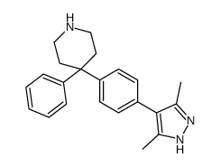 4-[4-(3,5-dimethyl-1H-pyrazol-4-yl)phenyl]-4-phenylpiperidine结构式