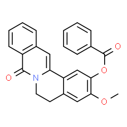 8H-Dibenzo[a,g]quinolizin-8-one,2-(benzoyloxy)-5,6-dihydro-3-methoxy-结构式