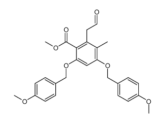 4,6-Bis-(4-methoxy-benzyloxy)-3-methyl-2-(2-oxo-ethyl)-benzoic acid methyl ester Structure