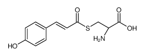 (2R)-2-amino-3-[3-(4-hydroxyphenyl)prop-2-enoylsulfanyl]propanoic acid结构式