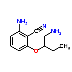 2-Amino-6-[(1-amino-2-butanyl)oxy]benzonitrile Structure