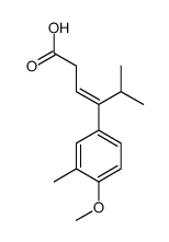 4-(4-methoxy-3-methylphenyl)-5-methylhex-3-enoic acid Structure