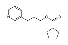 3-pyridin-3-ylpropyl cyclopentanecarboxylate结构式