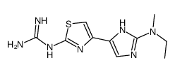 2-[4-[2-[ethyl(methyl)amino]-1H-imidazol-5-yl]-1,3-thiazol-2-yl]guanidine结构式