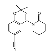 2,2-dimethyl-4-(2-oxopiperidin-1-yl)chromene-6-carbonitrile Structure