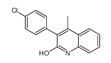 3-(4-chlorophenyl)-4-methyl-1H-quinolin-2-one结构式