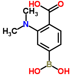 4-(Dihydroxyboryl)-2-(dimethylamino)benzoic acid Structure