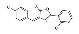 2-(2-chlorophenyl)-4-[(4-chlorophenyl)methylidene]-1,3-oxazol-5-one结构式