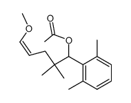 Acetic acid (Z)-1-(2,6-dimethyl-phenyl)-5-methoxy-2,2-dimethyl-pent-4-enyl ester结构式