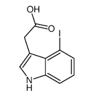 1H-Indole-3-aceticacid,4-iodo-(9CI)结构式