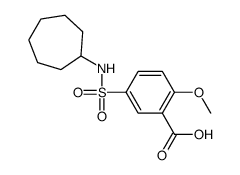 5-(cycloheptylsulfamoyl)-2-methoxybenzoic acid结构式