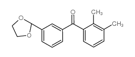 2,3-DIMETHYL-3'-(1,3-DIOXOLAN-2-YL)BENZOPHENONE结构式