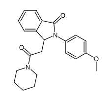 (-)-2-(4-Methoxyphenyl)-3-piperidinocarbonylmethylisoindolin-1-one Structure