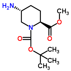 1-O-tert-butyl 2-O-methyl (2S,5R)-5-aminopiperidine-1,2-dicarboxylate结构式