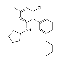 5-(3-butylphenyl)-6-chloro-N-cyclopentyl-2-methylpyrimidin-4-amine Structure