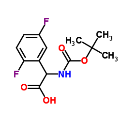 Benzeneacetic acid, α-[[(1,1-dimethylethoxy)carbonyl]amino]-2,5-difluoro结构式