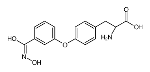 (2S)-2-amino-3-[4-[3-(hydroxycarbamoyl)phenoxy]phenyl]propanoic acid Structure