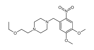 1-[(4,5-dimethoxy-2-nitrophenyl)methyl]-4-(2-ethoxyethyl)piperazine Structure