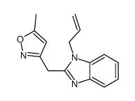 5-methyl-3-[(1-prop-2-enylbenzimidazol-2-yl)methyl]-1,2-oxazole结构式