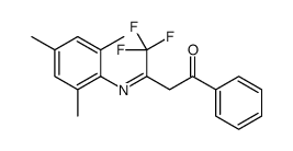 4,4,4-trifluoro-1-phenyl-3-(2,4,6-trimethylphenyl)iminobutan-1-one结构式