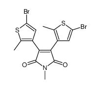 3,4-bis(5-bromo-2-methylthiophen-3-yl)-1-methylpyrrole-2,5-dione Structure