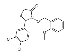 2-(3,4-dichlorophenyl)-3-[(2-methoxyphenyl)methoxy]-1,3-thiazolidin-4-one Structure
