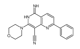 5-amino-7-morpholin-4-yl-2-phenyl-1,6-naphthyridine-8-carbonitrile Structure