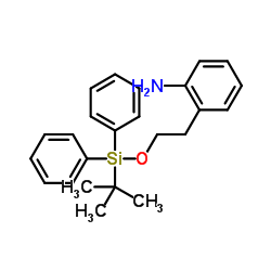 2-(2-{[(2-Methyl-2-propanyl)(diphenyl)silyl]oxy}ethyl)aniline Structure