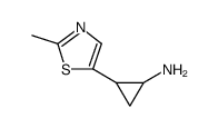 Cyclopropanamine, 2-(2-methyl-5-thiazolyl) Structure