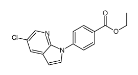 Ethyl 4-(5-chloro-1H-pyrrolo[2,3-b]pyridin-1-yl)benzoate结构式