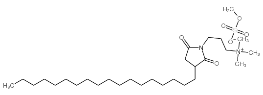 [trimethyl[3-[3-(octadecyl)-2,5-dioxopyrrolidine-1-yl]propyl]ammonium] methyl sulphate结构式
