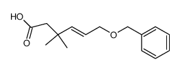 (E)-6-(benzyloxy)-3,3-dimethyl-4-hexenoic acid结构式