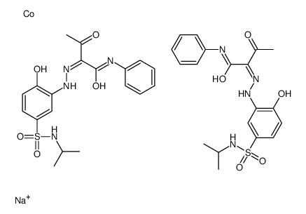 sodium bis[2-[[2-hydroxy-5-[[isopropylamino]sulphonyl]phenyl]azo]-3-oxo-N-phenylbutyramidato(2-)]cobaltate(1-) Structure