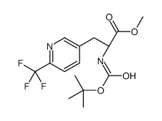 methyl (2S)-2-[(2-methylpropan-2-yl)oxycarbonylamino]-3-[6-(trifluoromethyl)pyridin-3-yl]propanoate结构式