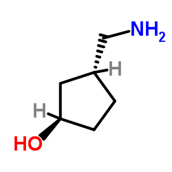 (1R,3R)-3-(Aminomethyl)cyclopentanol Structure