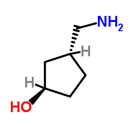 (1R,3R)-3-(Aminomethyl)cyclopentanol structure