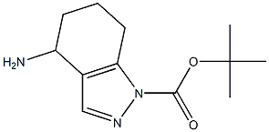 tert-butyl 4-amino-4,5,6,7-tetrahydro-1H-indazole-1-carboxylate结构式