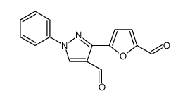 1H-Pyrazole-4-carboxaldehyde, 3-(5-formyl-2-furanyl)-1-phenyl结构式