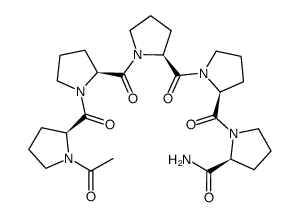 Ac-Pro-Pro-Pro-Pro-Pro-NH2 Structure