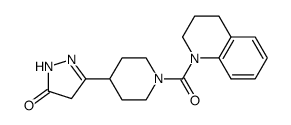 5-[1-(3,4-Dihydro-2H-quinoline-1-carbonyl)piperidin-4-yl]-2,4-dihydropyrazol-3-one结构式