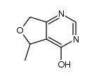 5-methyl-5,7-dihydrofuro[3,4-d]pyrimidin-4-ol结构式